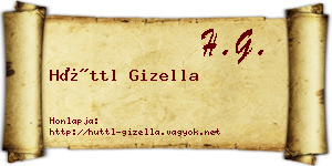 Hüttl Gizella névjegykártya